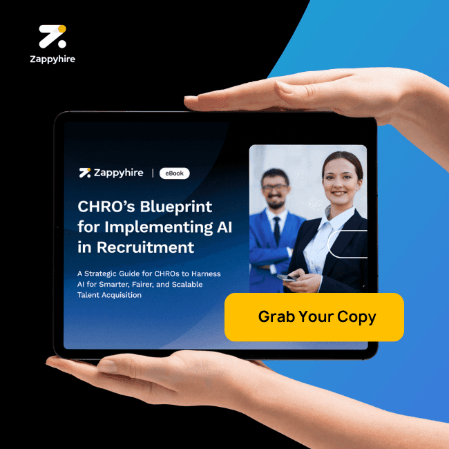 CHRO’s Blueprint for Implementing:  AI in Recruitment Ebook cover image