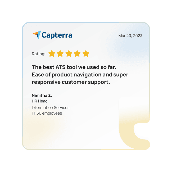 Customer review on Capterra